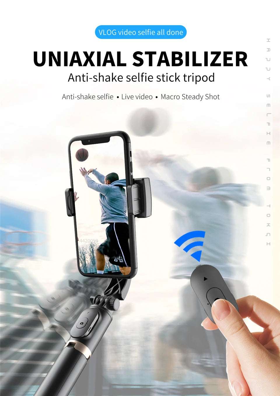 Roreta 2023 New Gimbal Stabilizer Selfie Stick - CONGATON