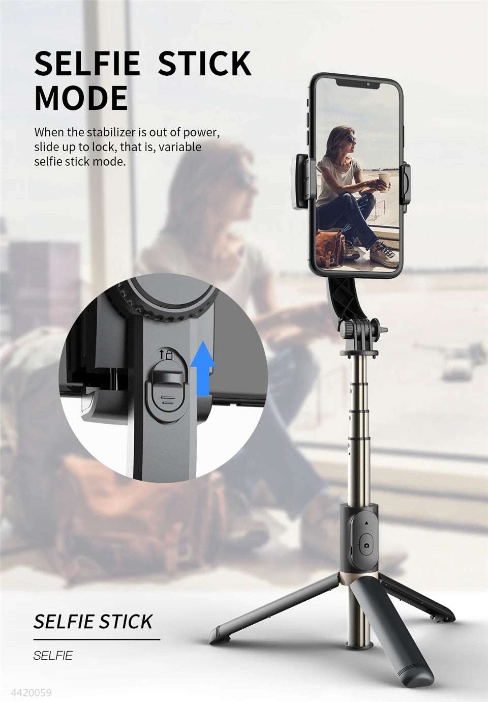 Roreta 2023 New Gimbal Stabilizer Selfie Stick - CONGATON
