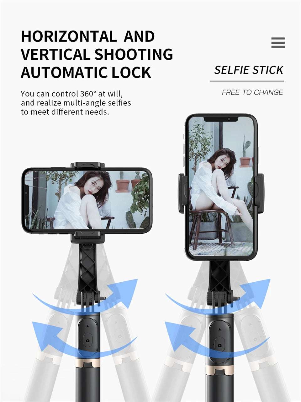 Roreta 2023 New Gimbal Stabilizer Selfie Stick - CONGATON