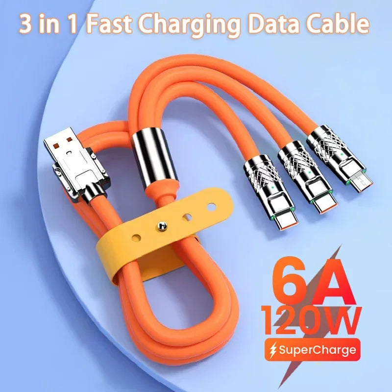 120W 6A 3 in 1 Fast Charging Type C - CONGATON