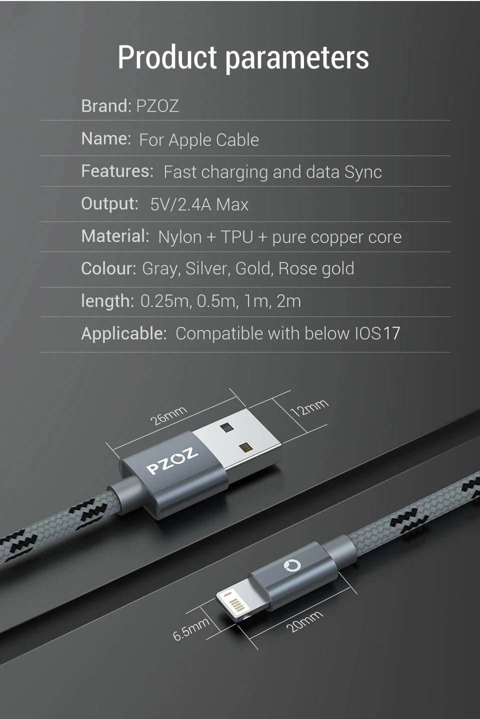 PZOZ Usb Cable - CONGATON