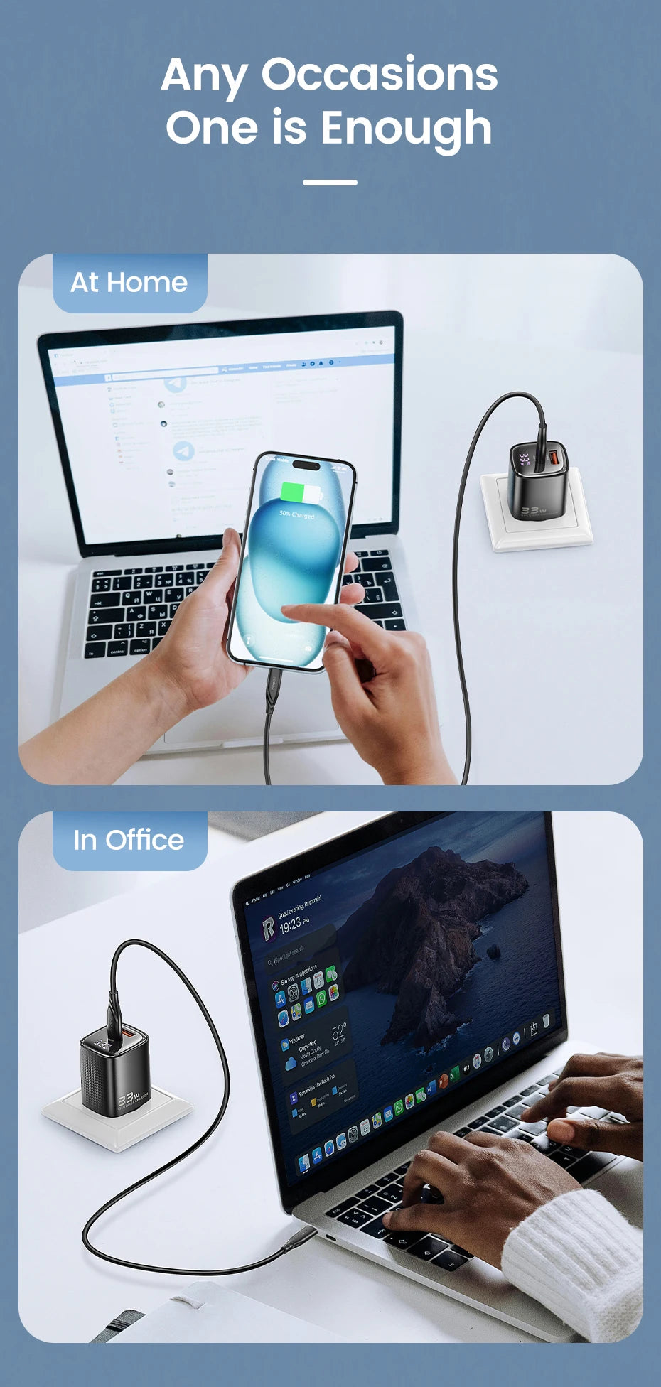 Toocki 33W GaN USB C Charger - CONGATON