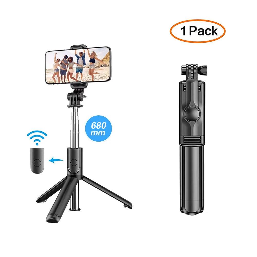 3In1 Bluetooth Wireless Selfie Tripod With Fill Light - CONGATON