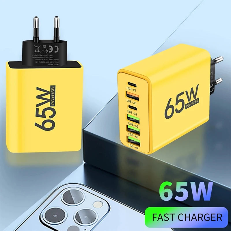 USB Type C Charger 6 Ports PD Fast Charger - CONGATON