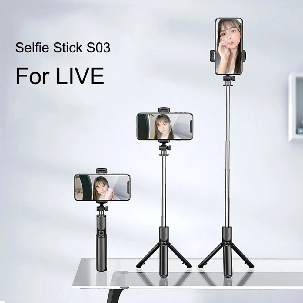 3In1 Bluetooth Wireless Selfie Tripod With Fill Light - CONGATON