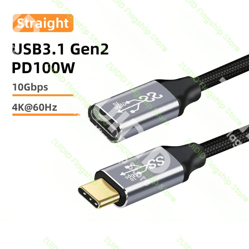 USB C 3.1 Gen2 10Gbps Extension Cable Type C - CONGATON