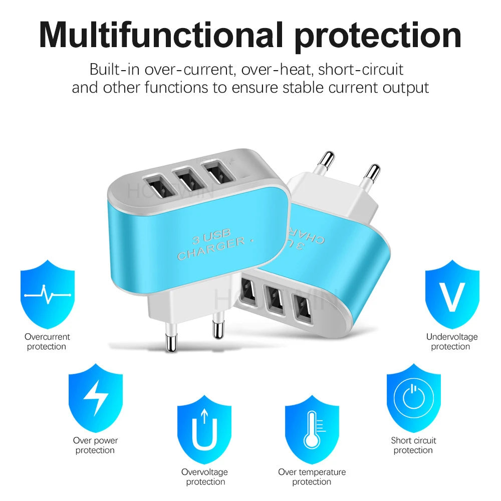 Tutew 3 USB Ports Multifunctional Charger - CONGATON