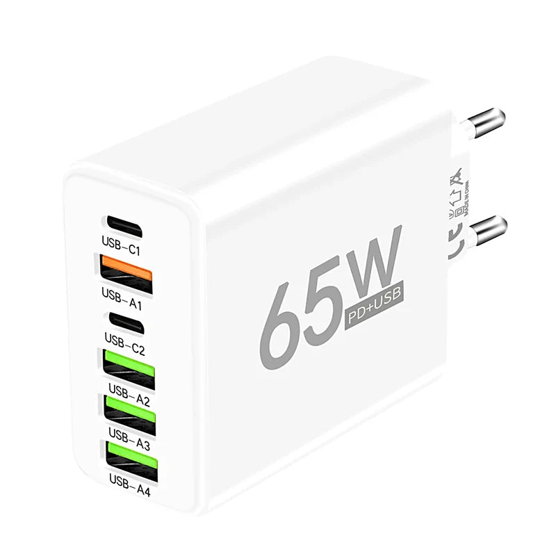 USB Type C Charger 6 Ports PD Fast Charger - CONGATON