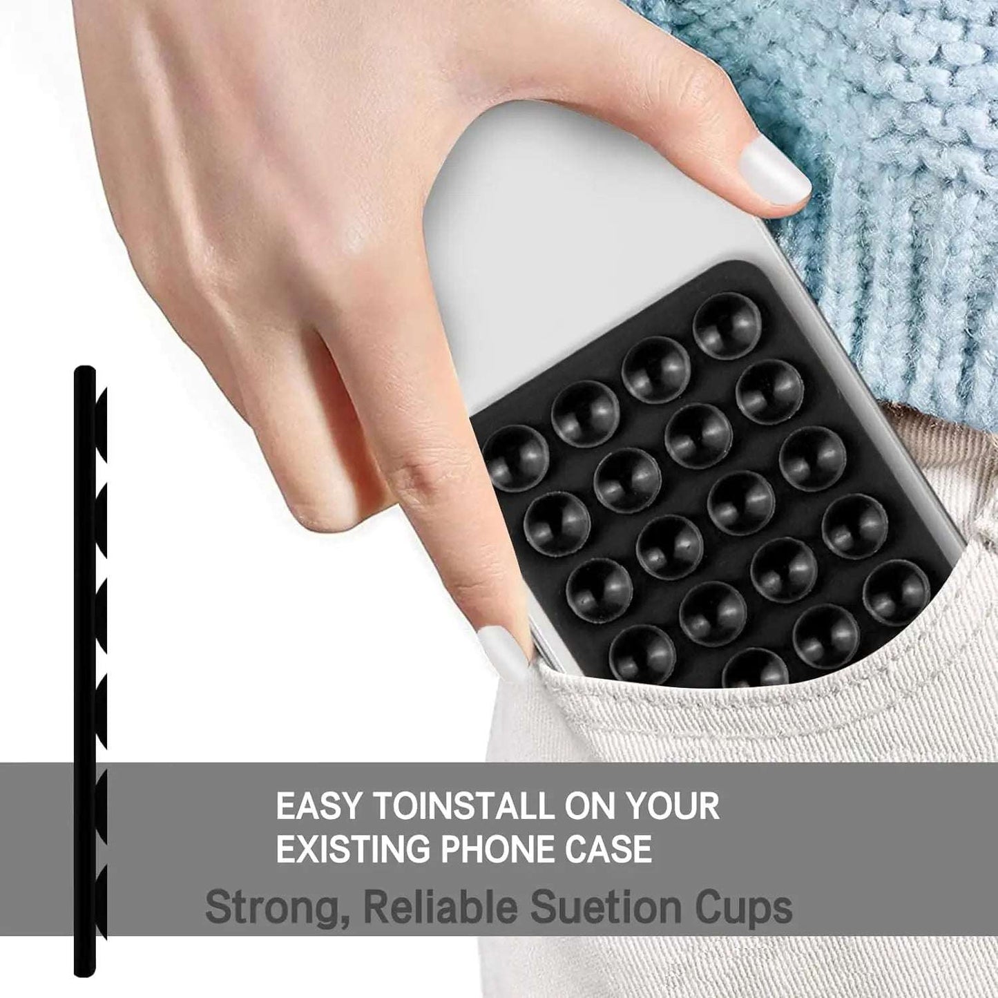 Strong Grip Phone Holder Adhesive Silicone Suction - CONGATON