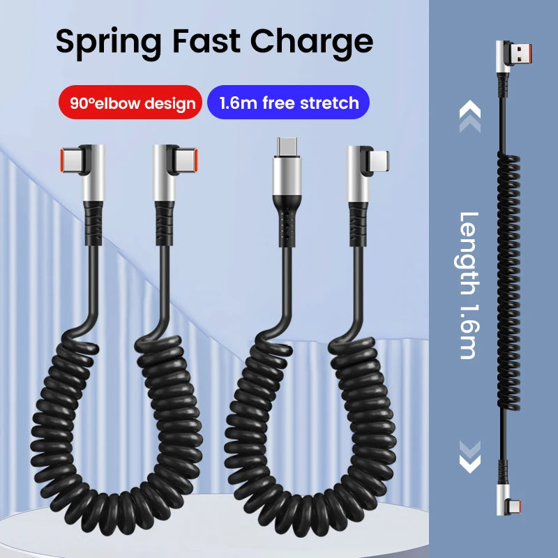 Usb C To Type C Spring Cable Pd 6A - CONGATON