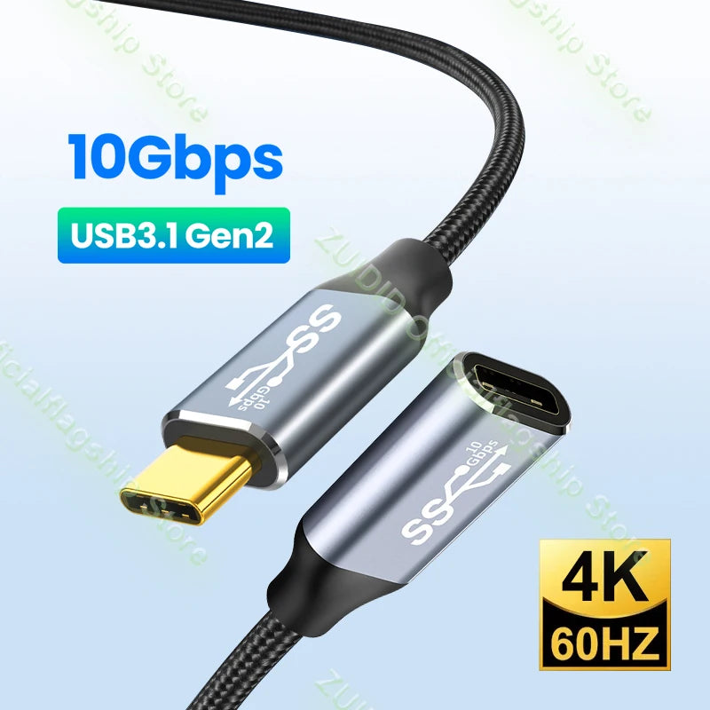 USB C 3.1 Gen2 10Gbps Extension Cable Type C - CONGATON