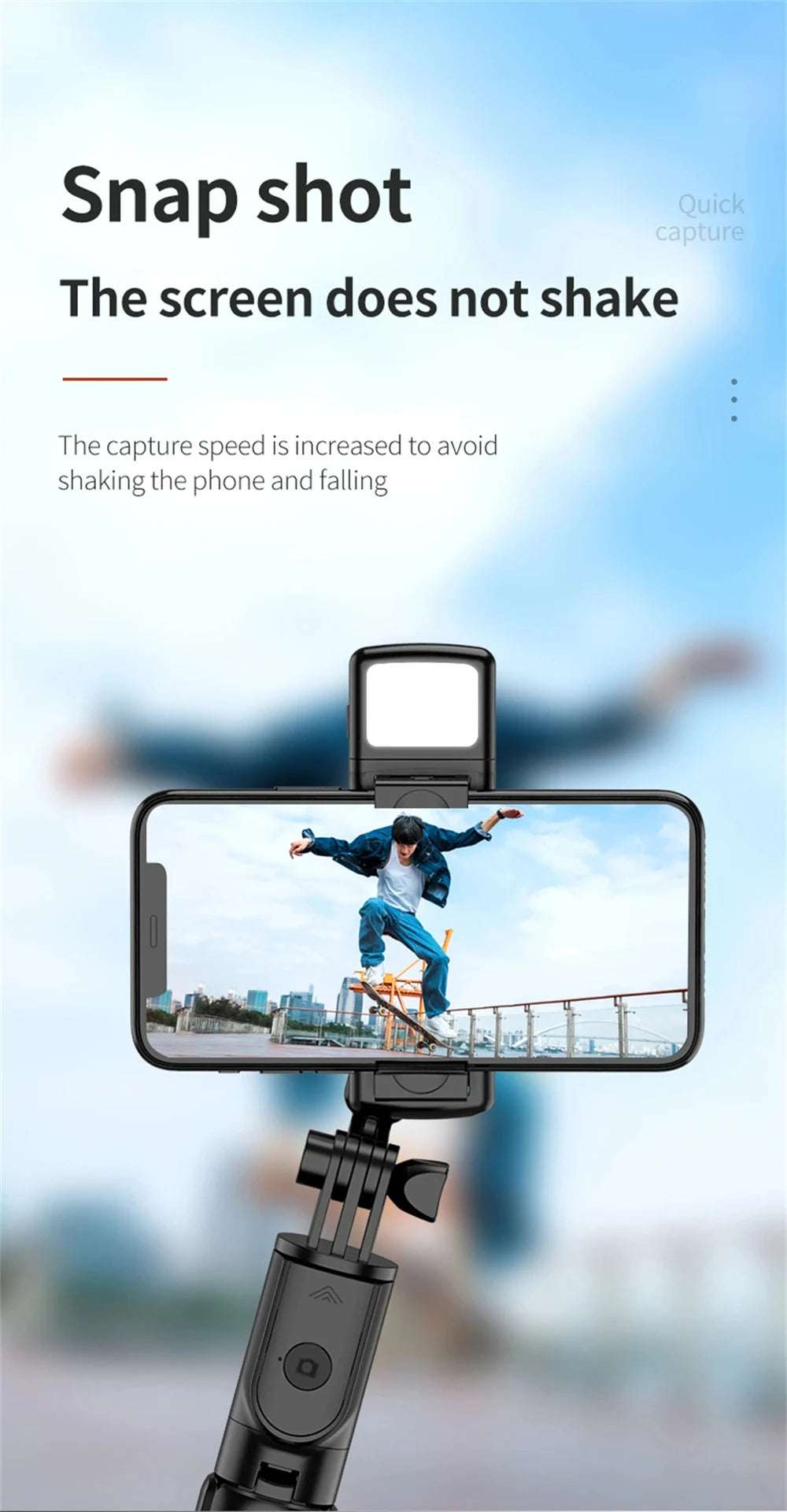 3In1 Bluetooth Wireless Selfie Tripod With Fill Light - CONGATON
