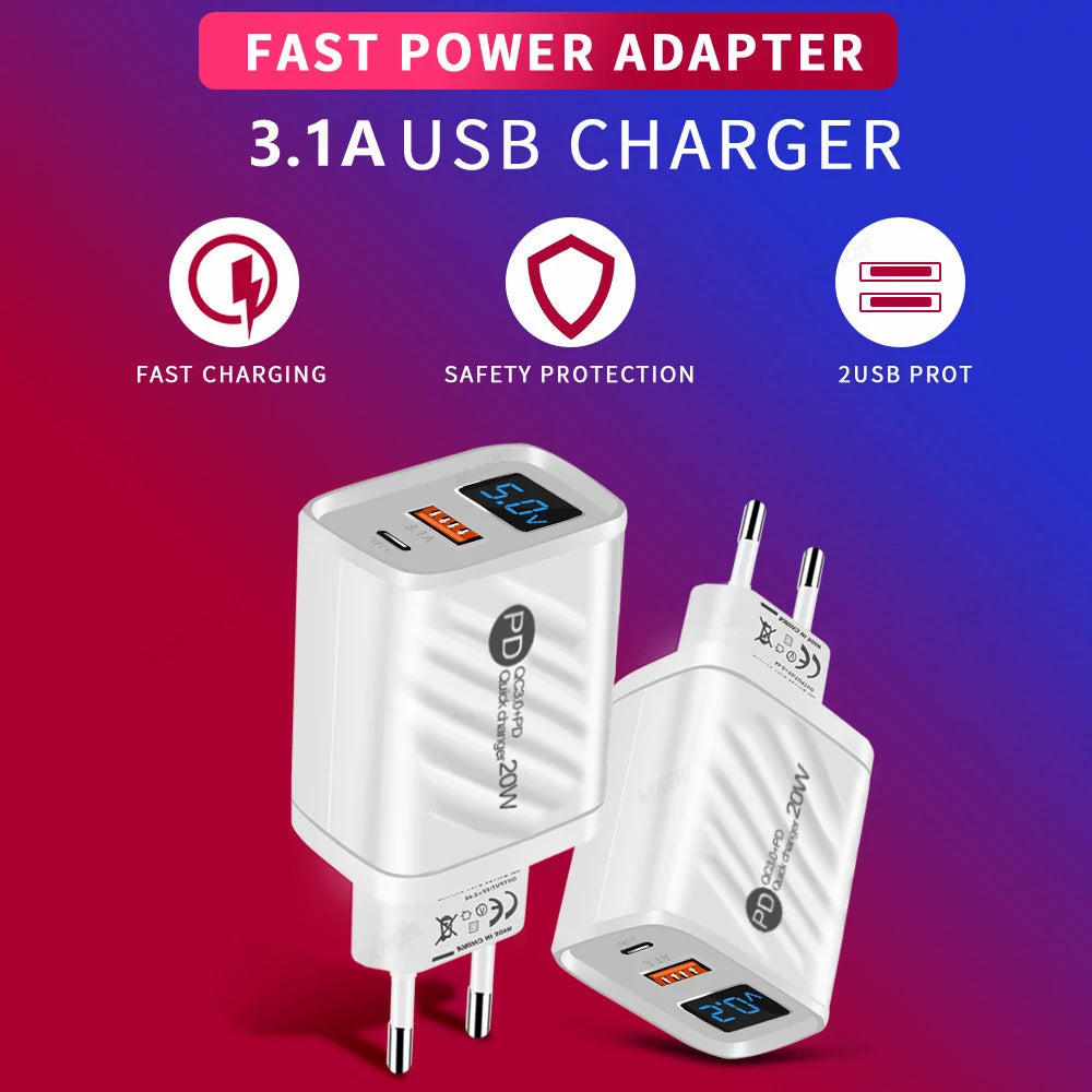 USB Type C Charger 20W PD Fast Charging - CONGATON