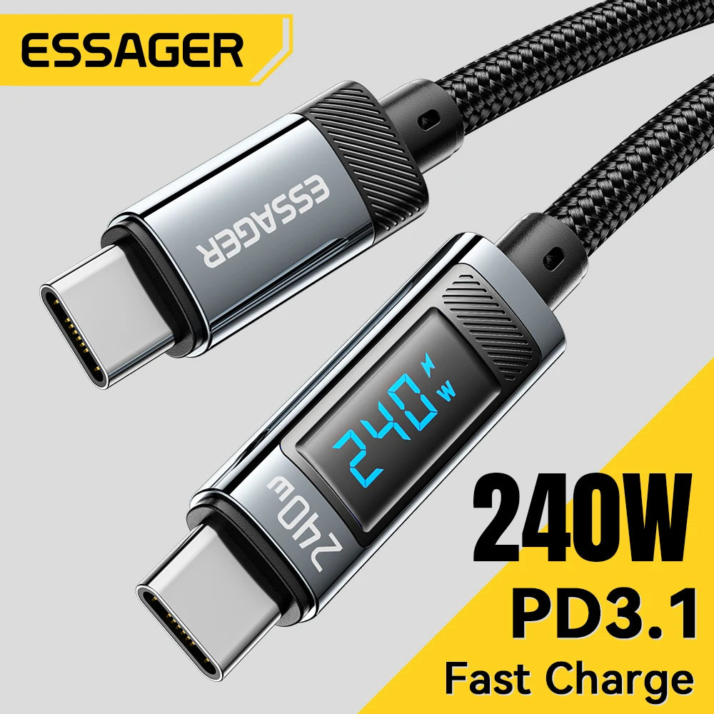 Essager 240W USB Type C To USB C 100W PD 3.1 - CONGATON