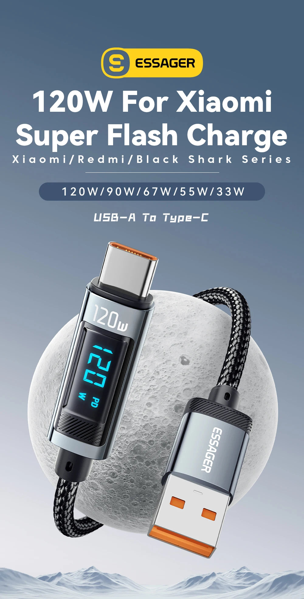 Essager 120W USB Type C Cable - CONGATON