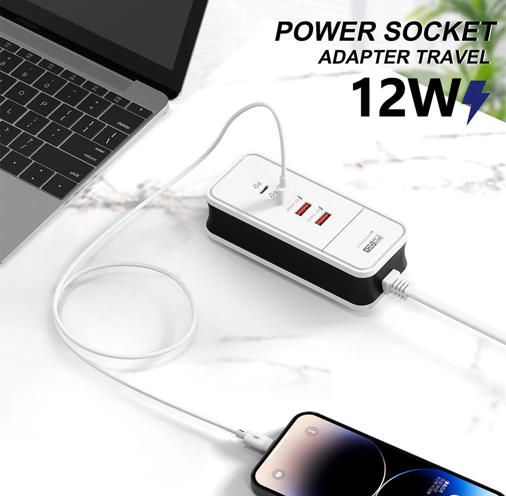 4 Port USB Charger QC 3.0 PD 12W - CONGATON