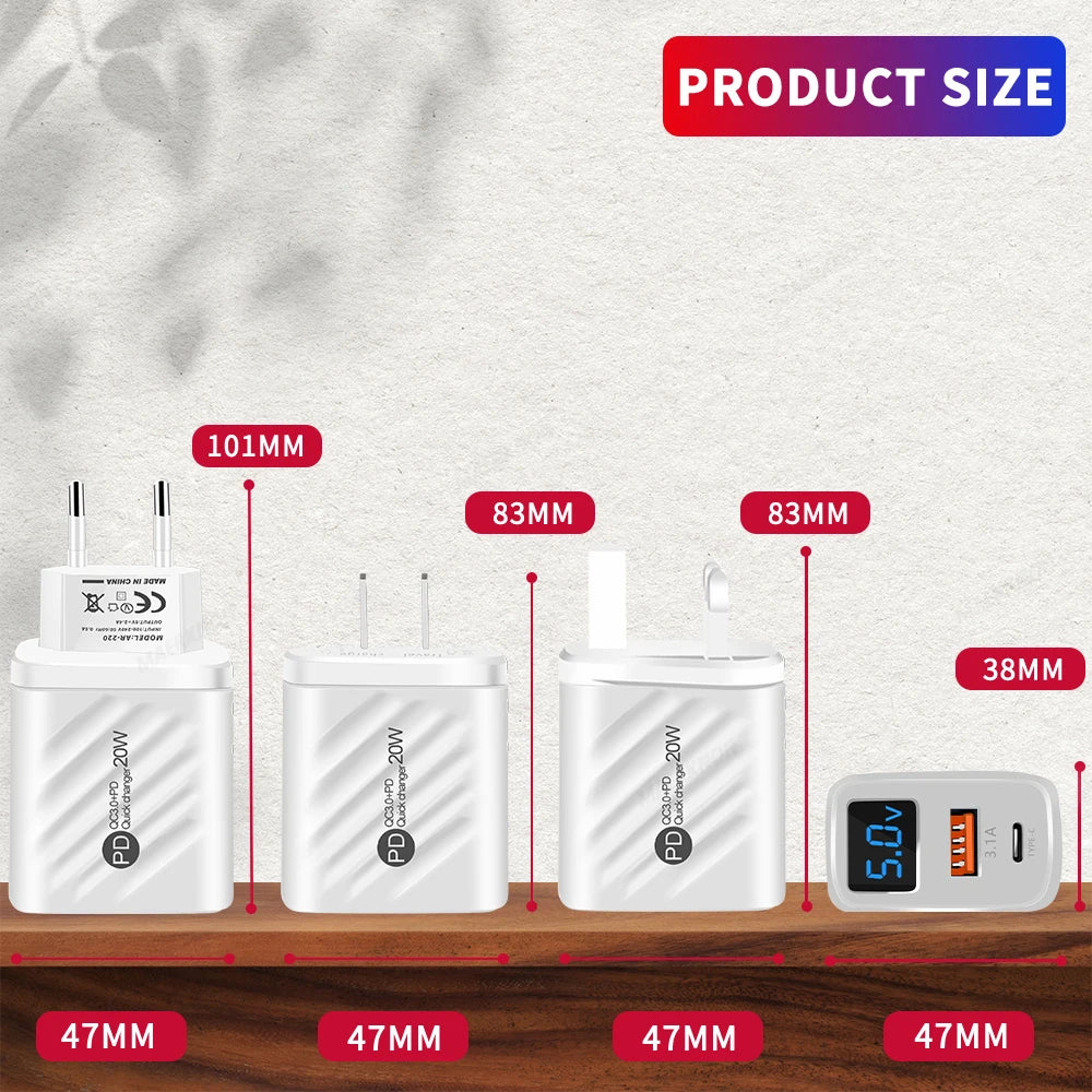 USB Type C Charger 20W PD Fast Charging - CONGATON