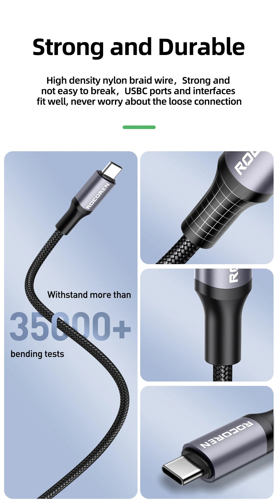 Rocoren 100W USB C PD 3.1 240W Fast Charging - CONGATON
