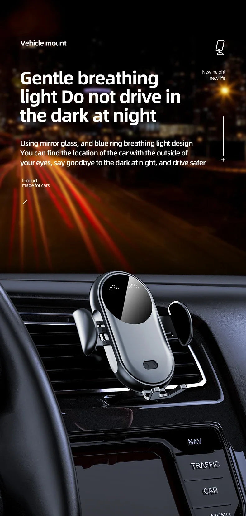 30W Wireless Charger Car Mount - Congaton