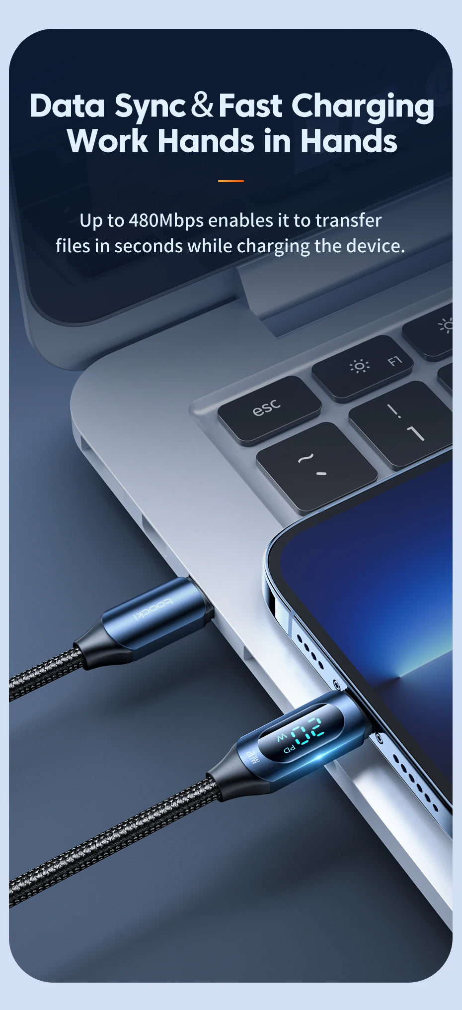 Toocki USB C To Lightning 20W - CONGATON
