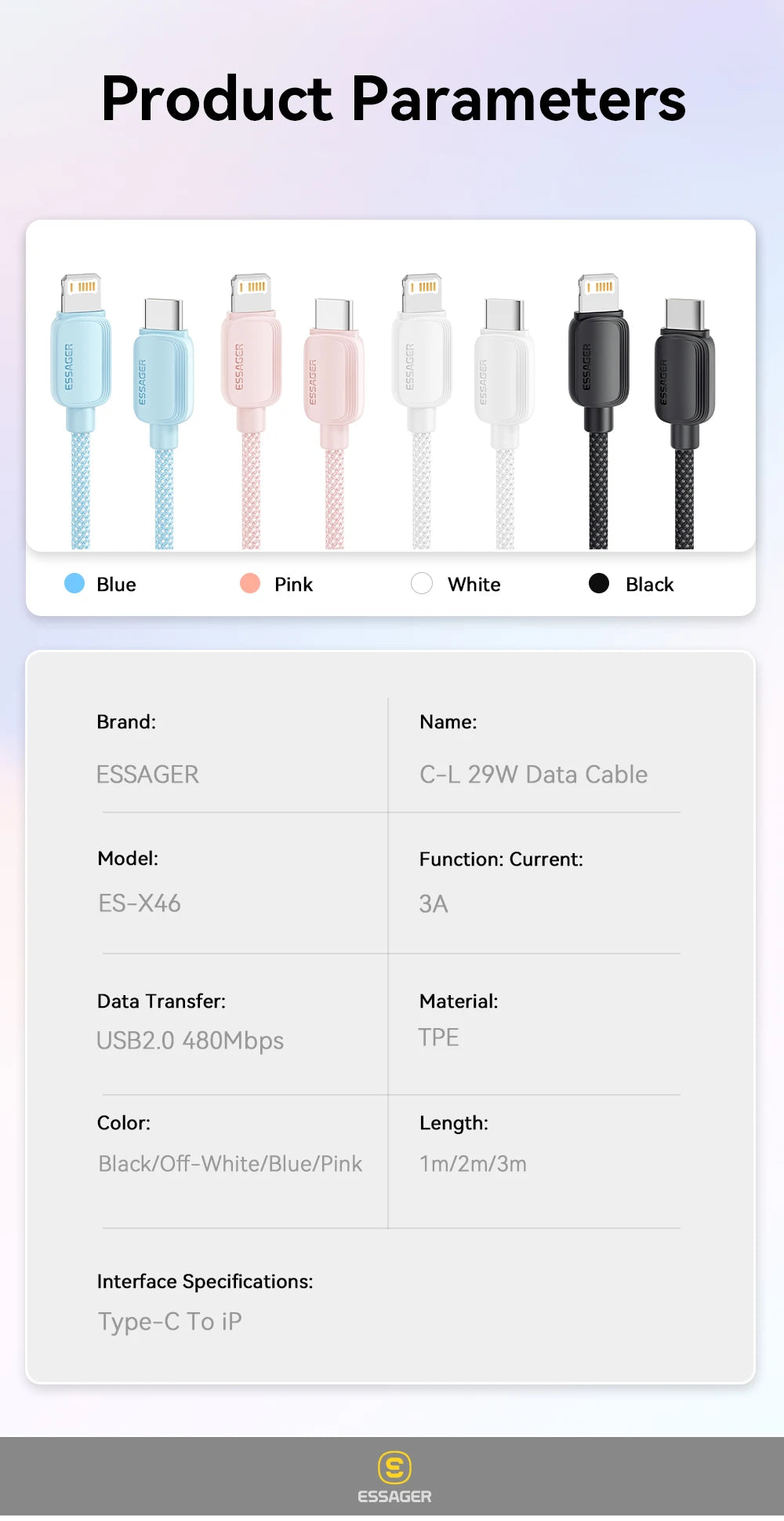 Essager USB Type C Cable 20W - CONGATON