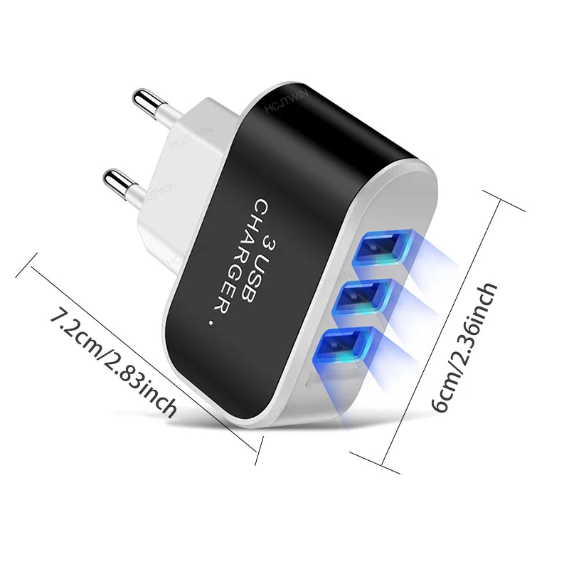 Tutew 3 USB Ports Multifunctional Charger - CONGATON