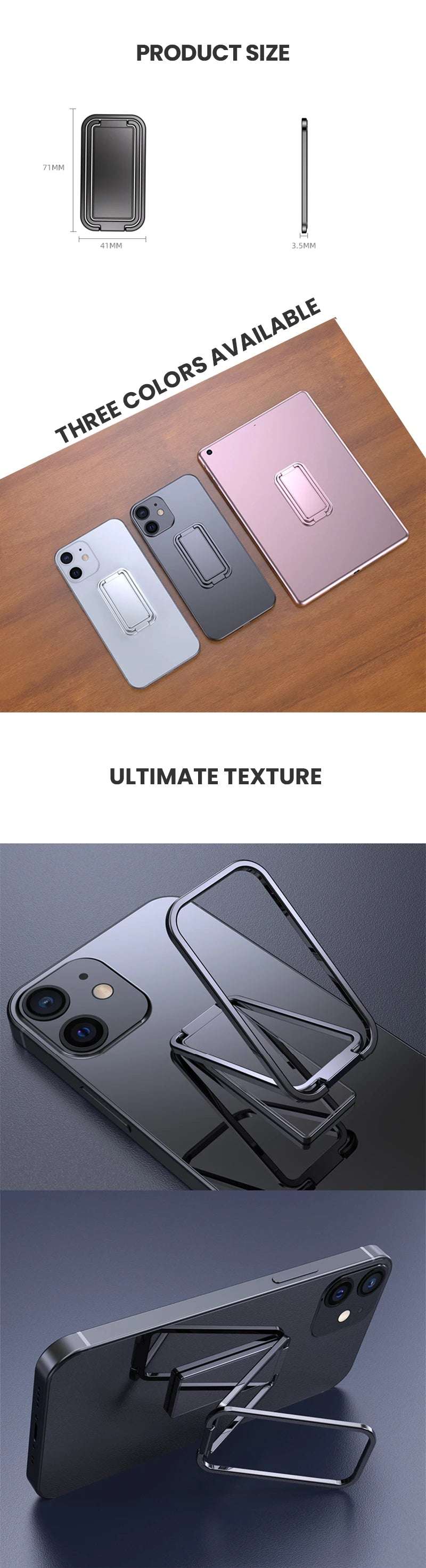 Metal Universal Finger Ring Phone Holder Stand - CONGATON