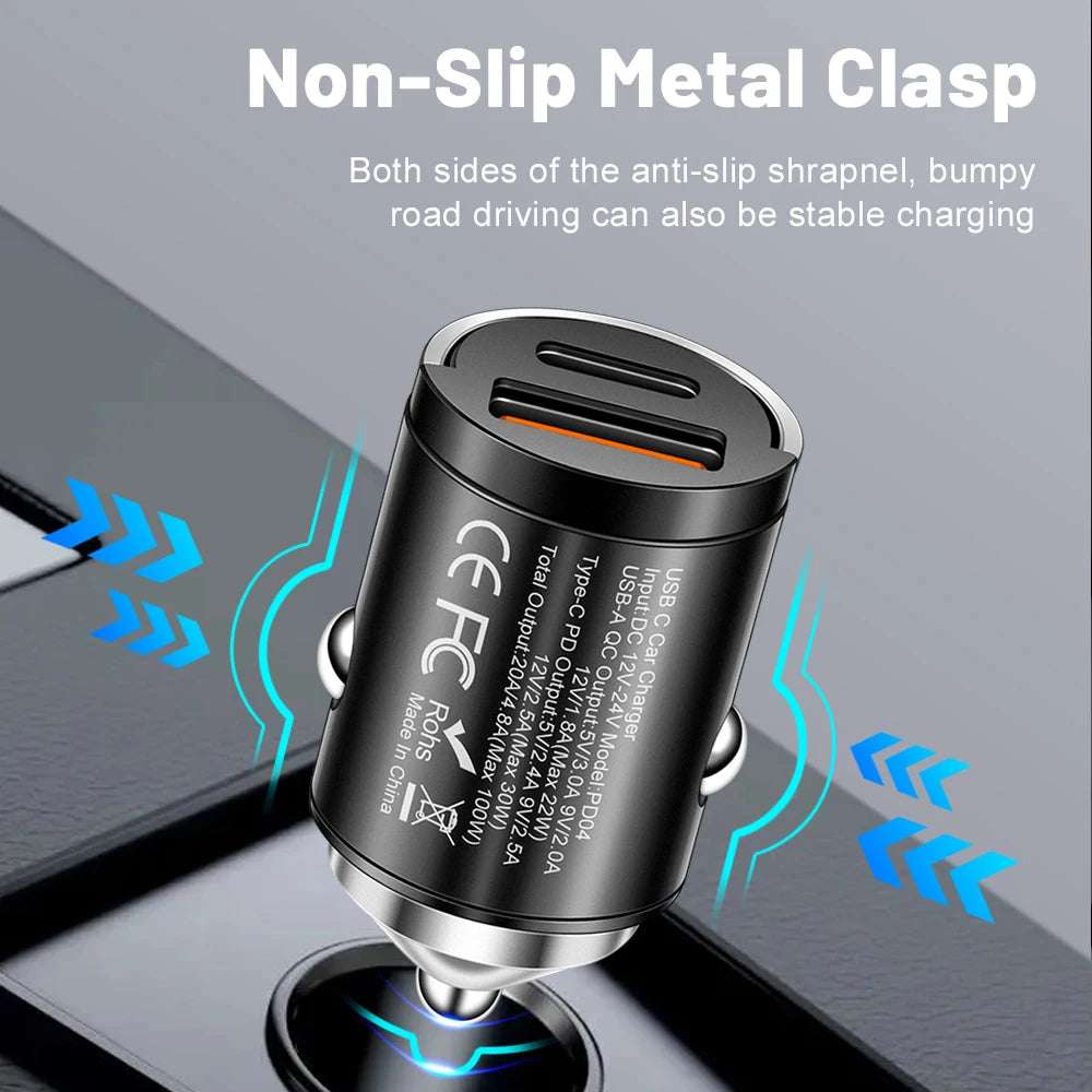 100W PD Car Charger USB Type C - CONGATON