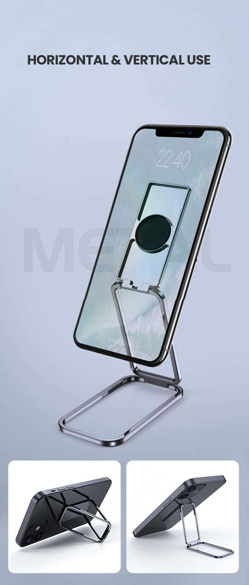 Metal Universal Finger Ring Phone Holder Stand - CONGATON