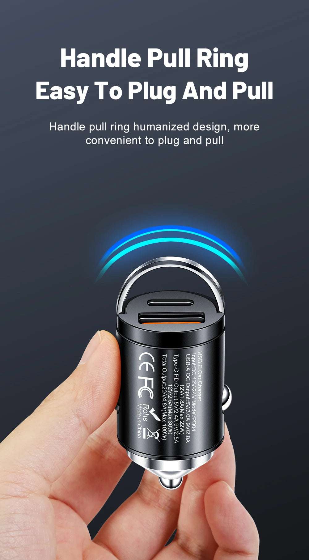 100W PD Car Charger USB Type C - CONGATON