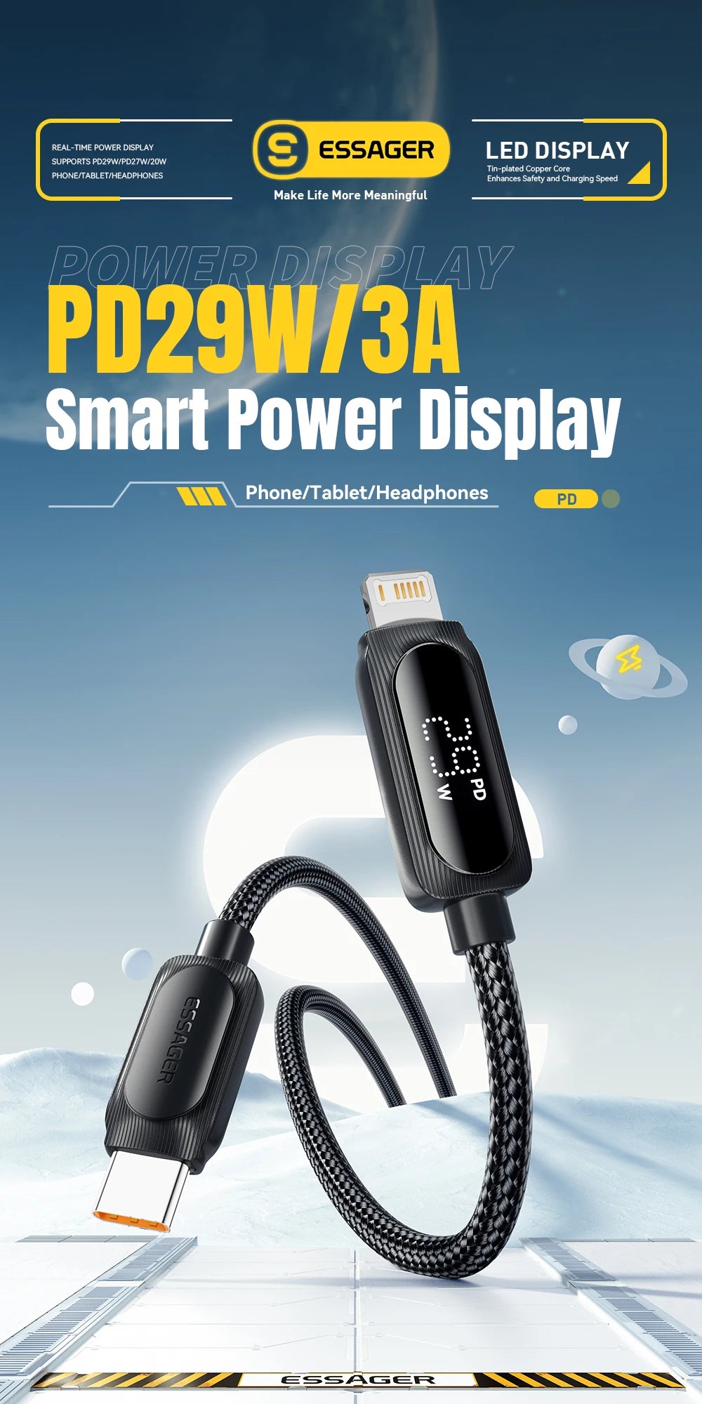 Essager USB C Cable 29W - CONGATON