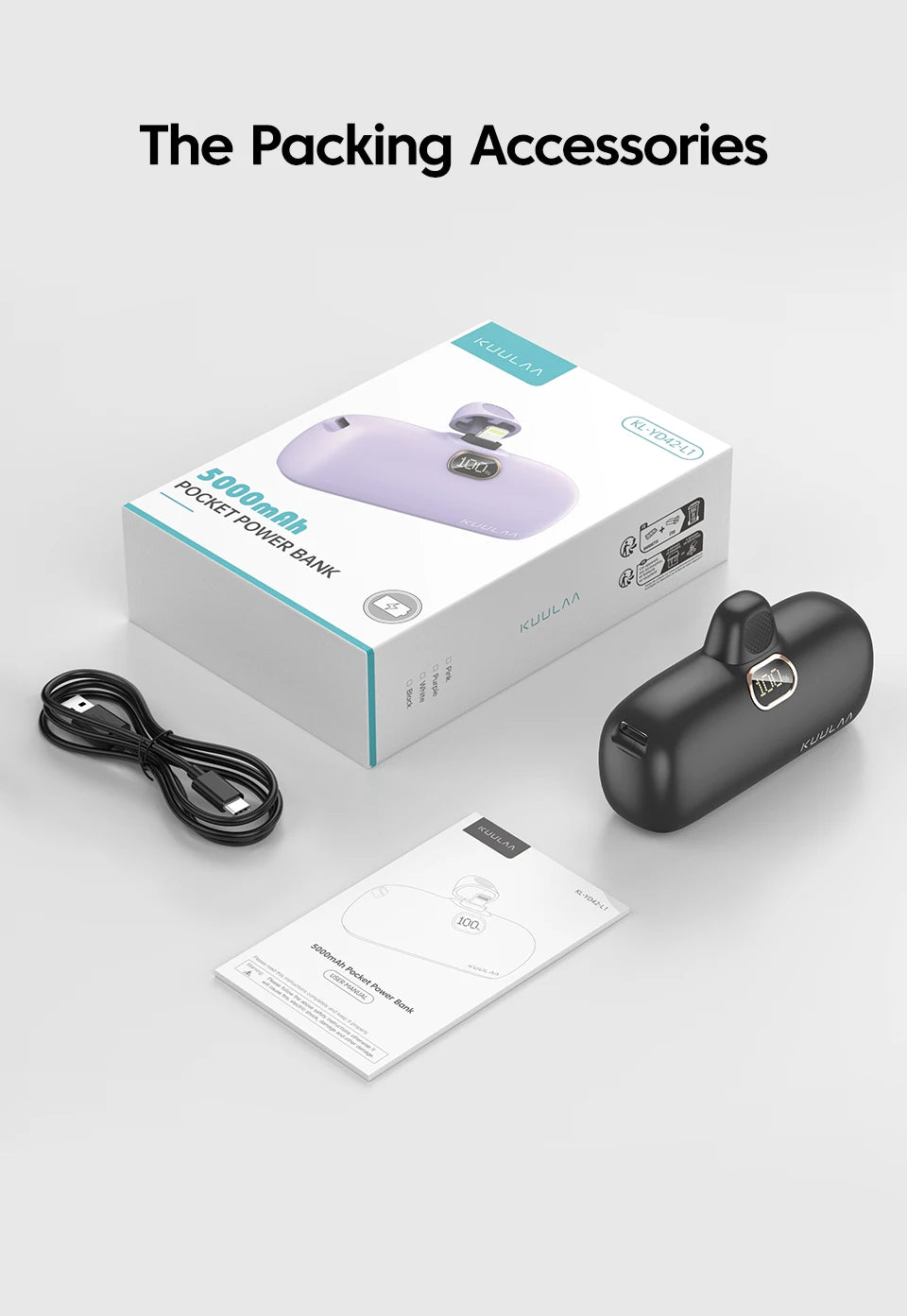 KUULAA Mini Power Bank 5000mAh - CONGATON