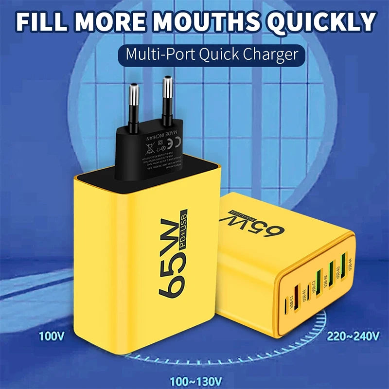 USB Type C Charger 6 Ports PD Fast Charger - CONGATON