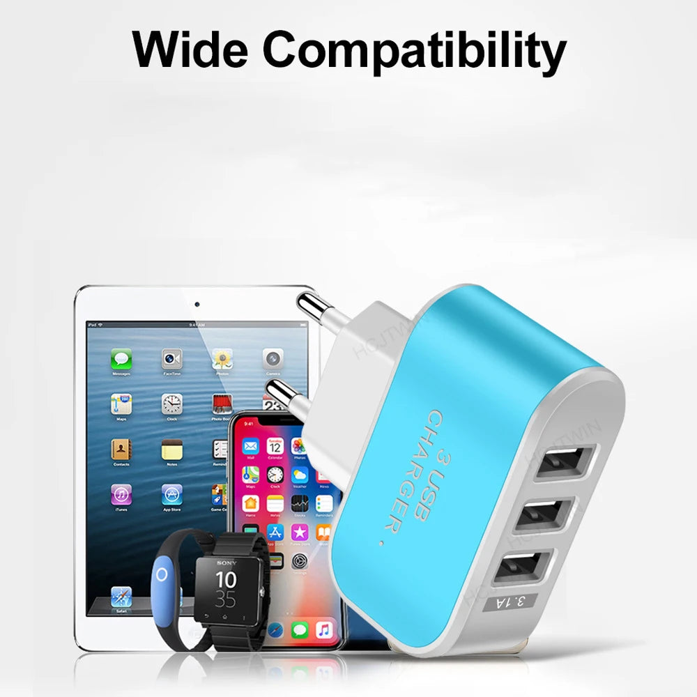 Tutew 3 USB Ports Multifunctional Charger - CONGATON