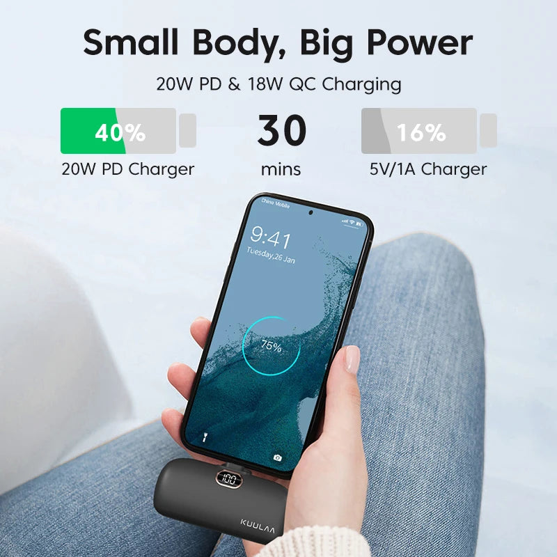 KUULAA Mini Power Bank 5000mAh - CONGATON