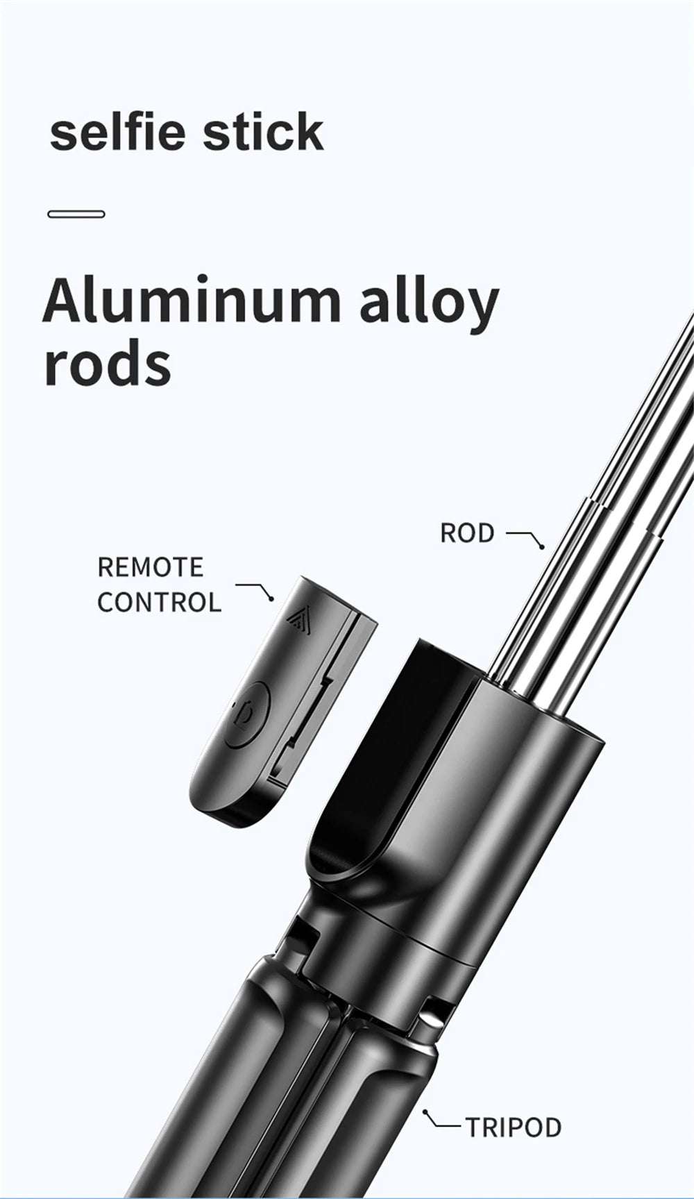 3In1 Bluetooth Wireless Selfie Tripod With Fill Light - CONGATON