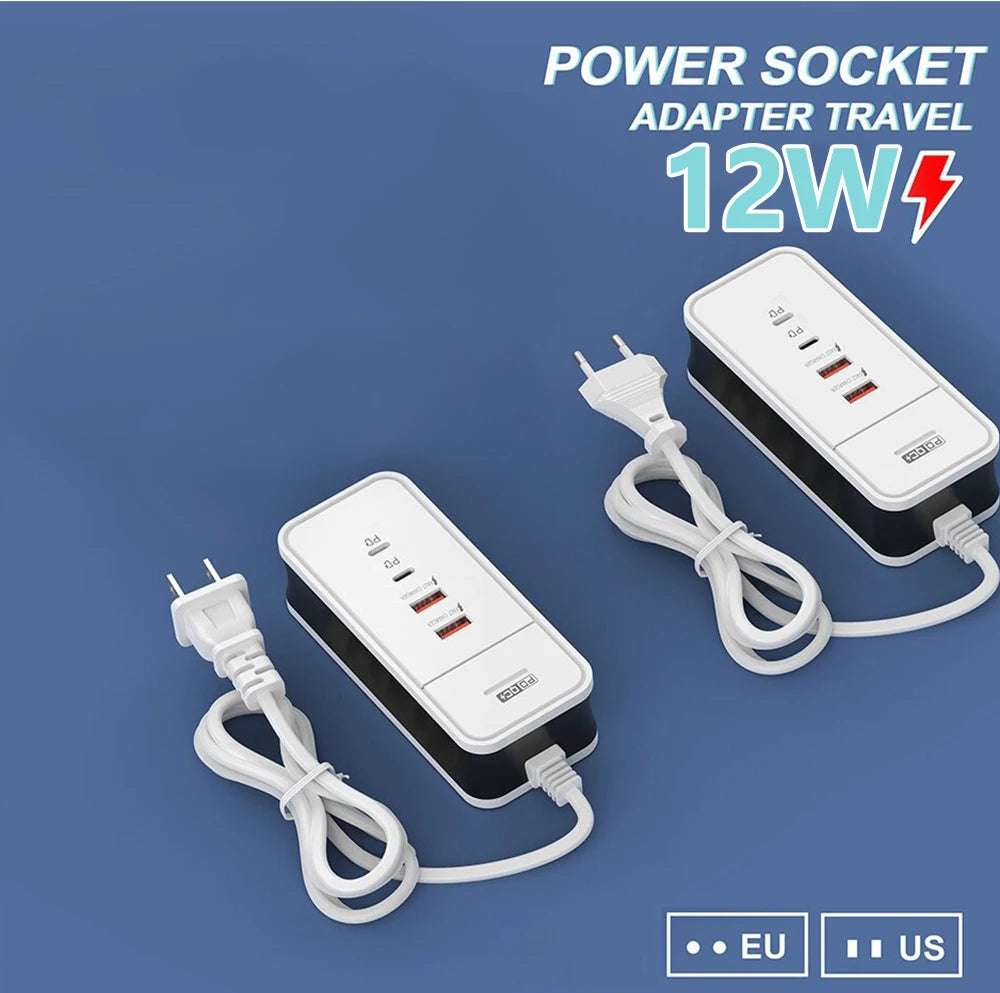 4 Port USB Charger QC 3.0 PD 12W - CONGATON