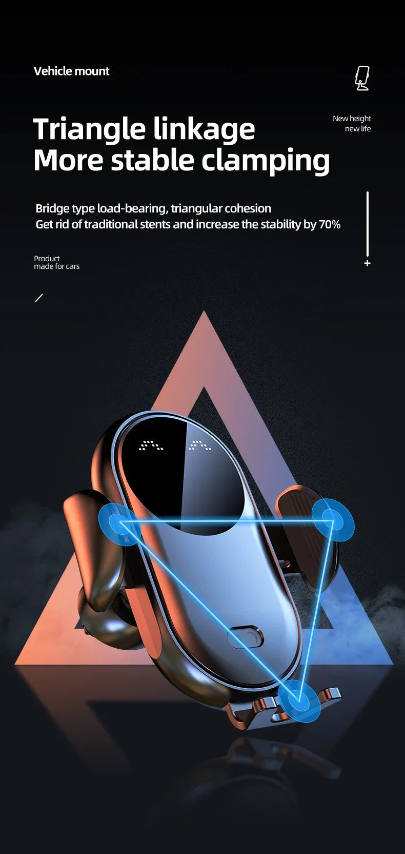 30W Wireless Charger Car Mount - Congaton