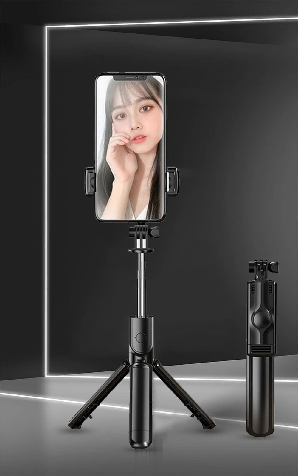 3In1 Bluetooth Wireless Selfie Tripod With Fill Light - CONGATON
