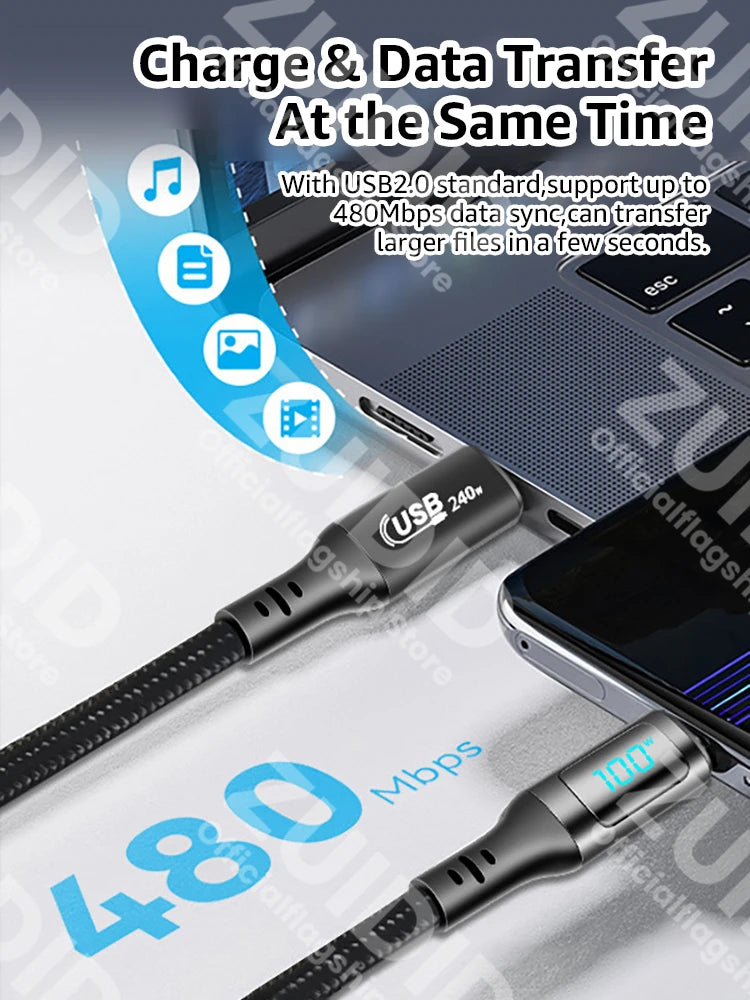 PD240W USB C to USB C Cable - CONGATON