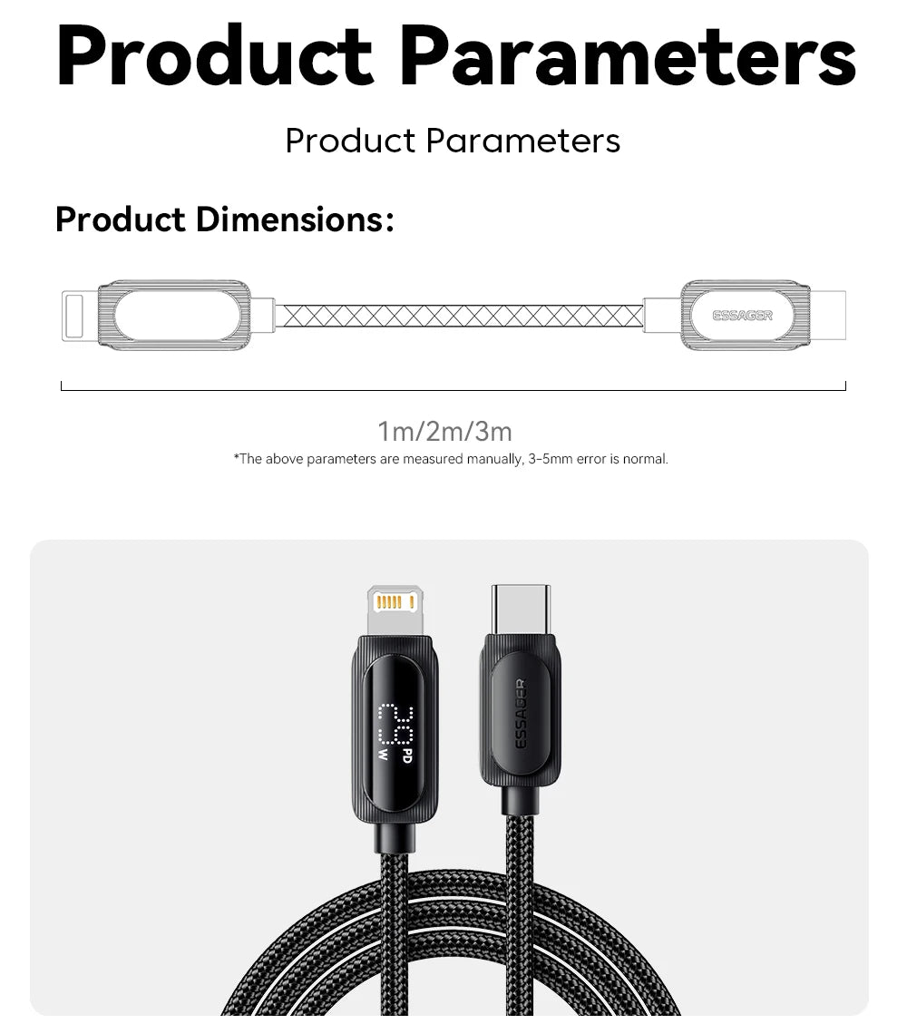 Essager USB C Cable 29W - CONGATON