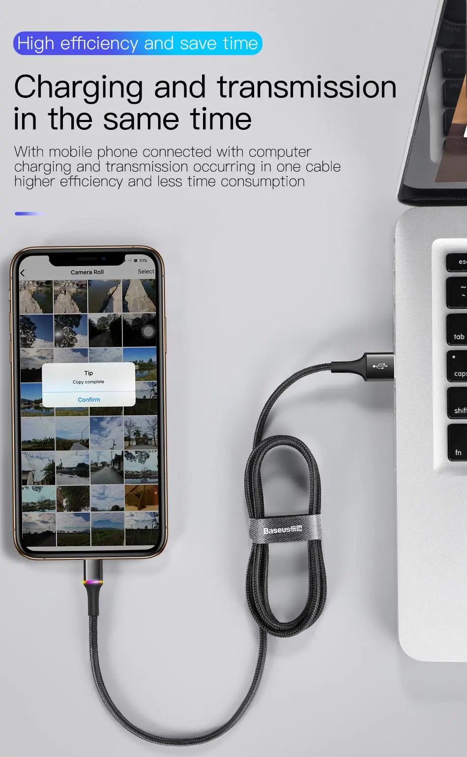 Baseus USB Cable 18W Lighting - CONGATON