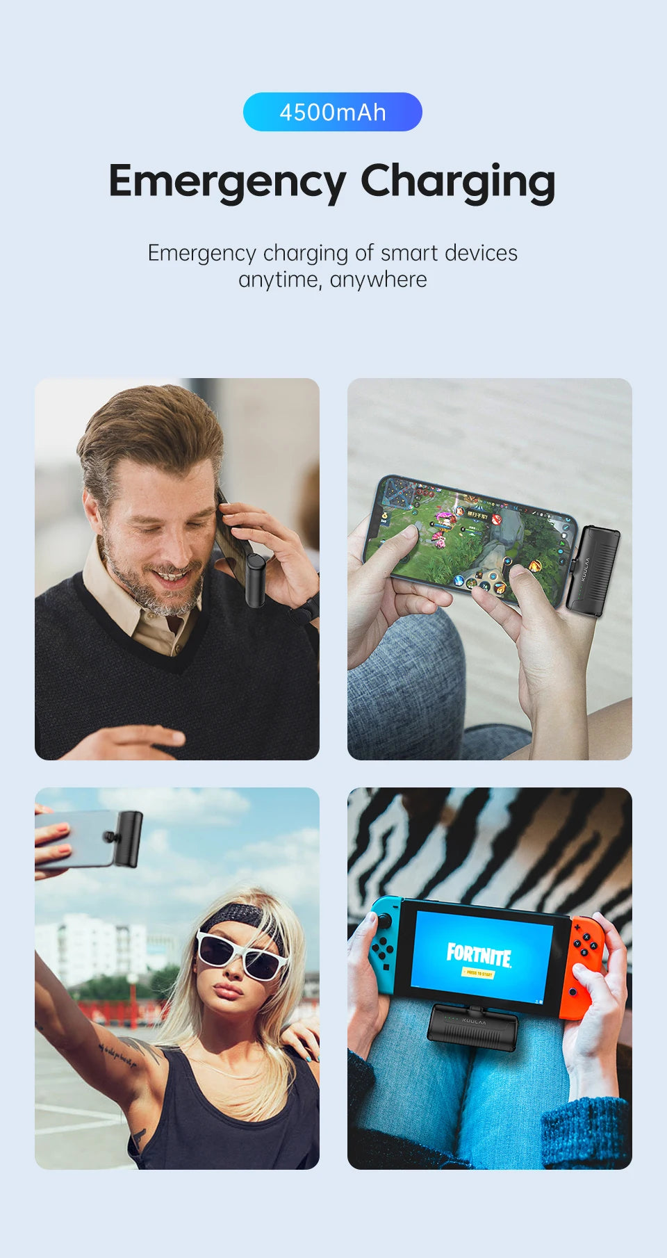 KUULAA Mini Power Bank 4500mAh - CONGATON