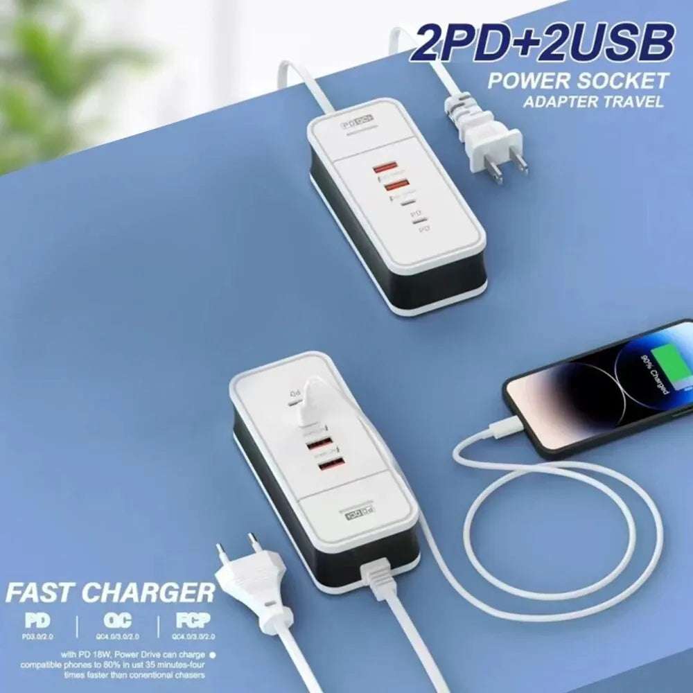 4 Port USB Charger QC 3.0 PD 12W - CONGATON