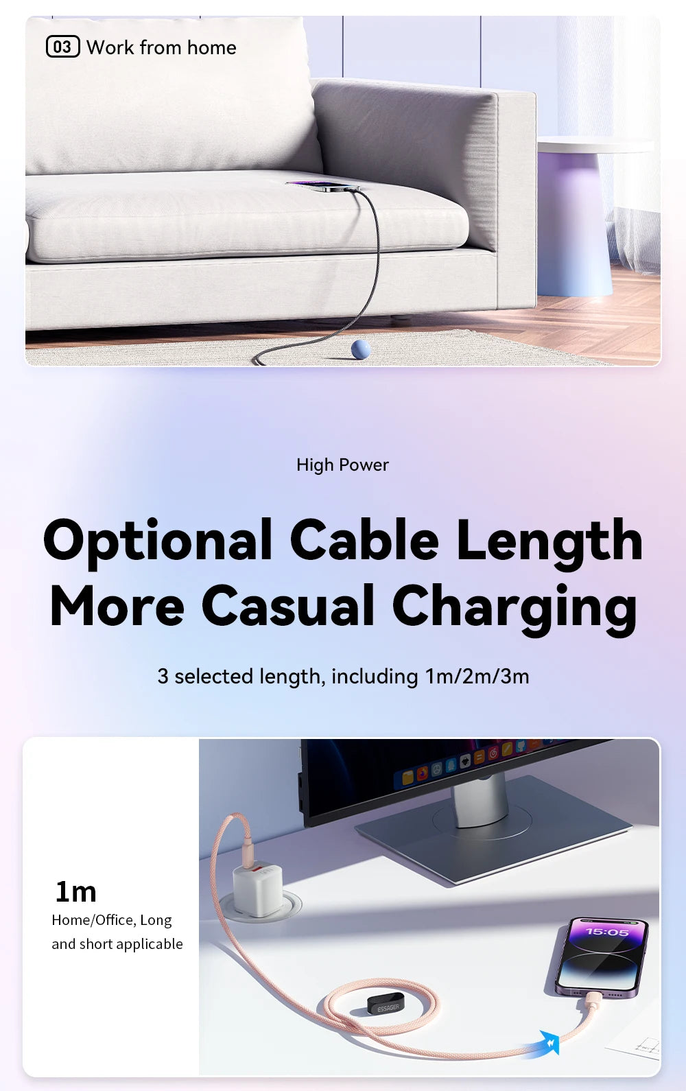 Essager USB Type C Cable 20W - CONGATON