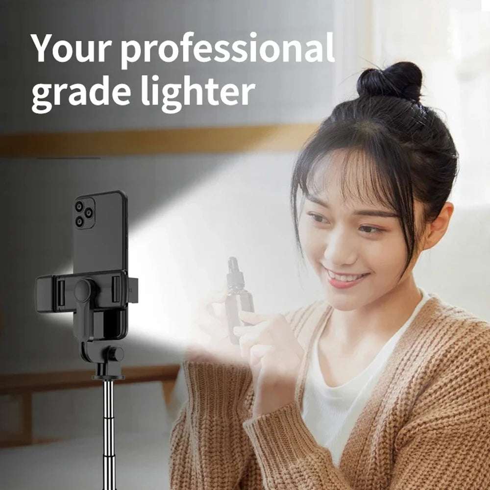 3In1 Bluetooth Wireless Selfie Tripod With Fill Light - CONGATON
