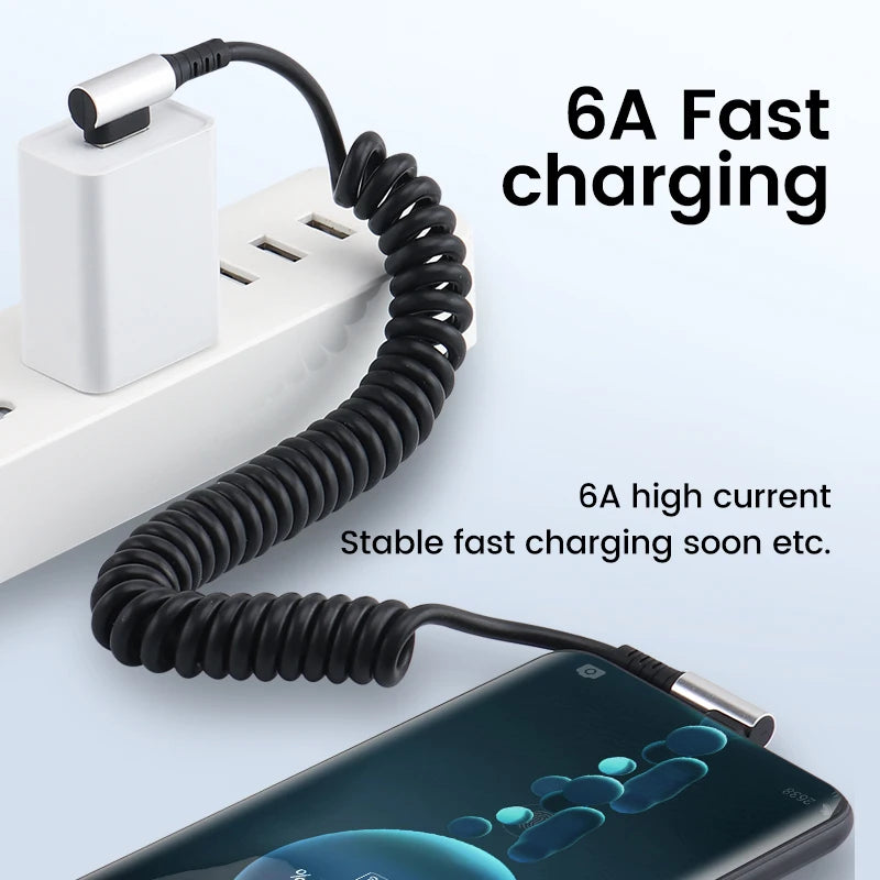 Usb C To Type C Spring Cable Pd 6A - CONGATON