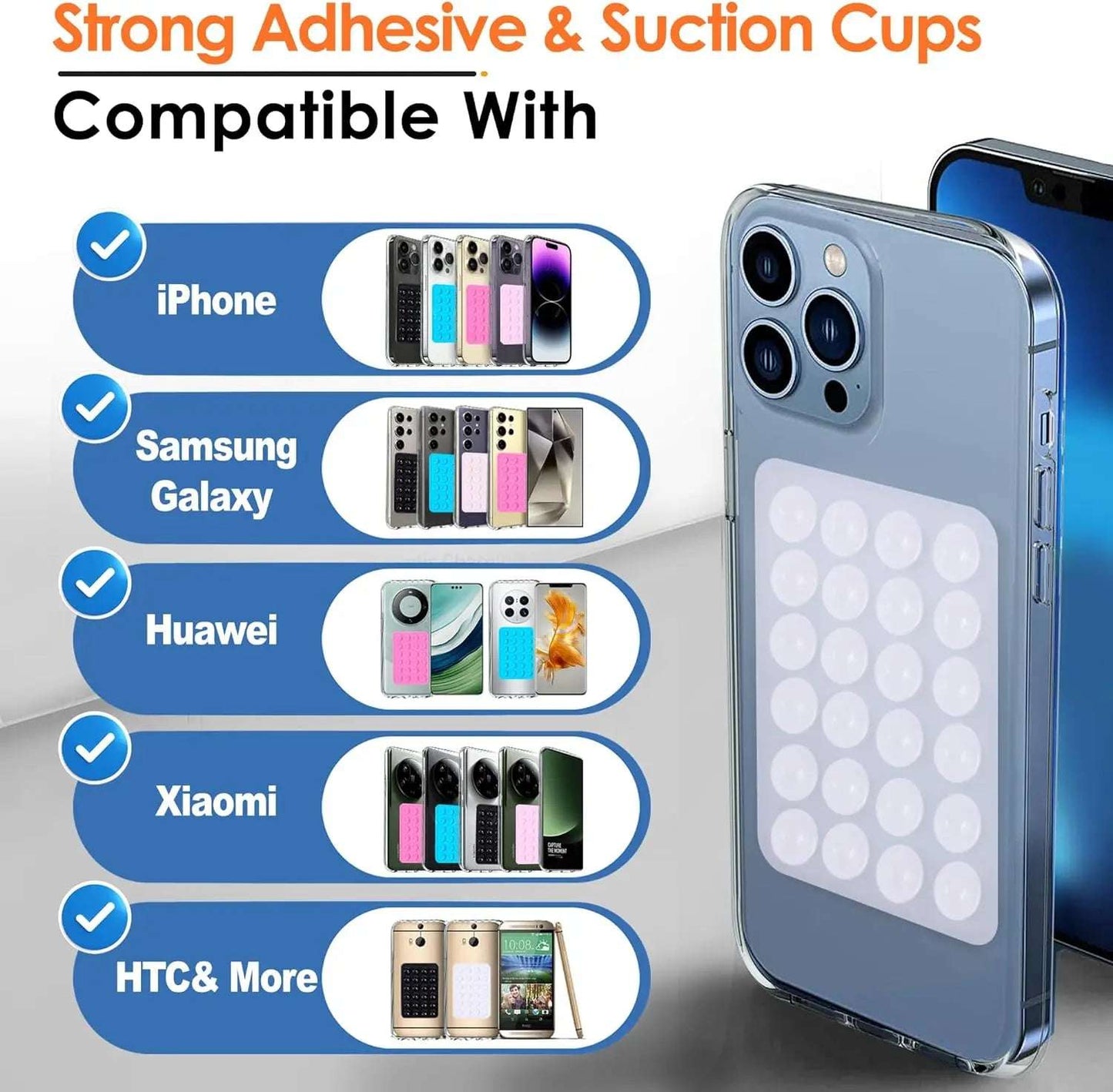 Strong Grip Phone Holder Adhesive Silicone Suction - CONGATON