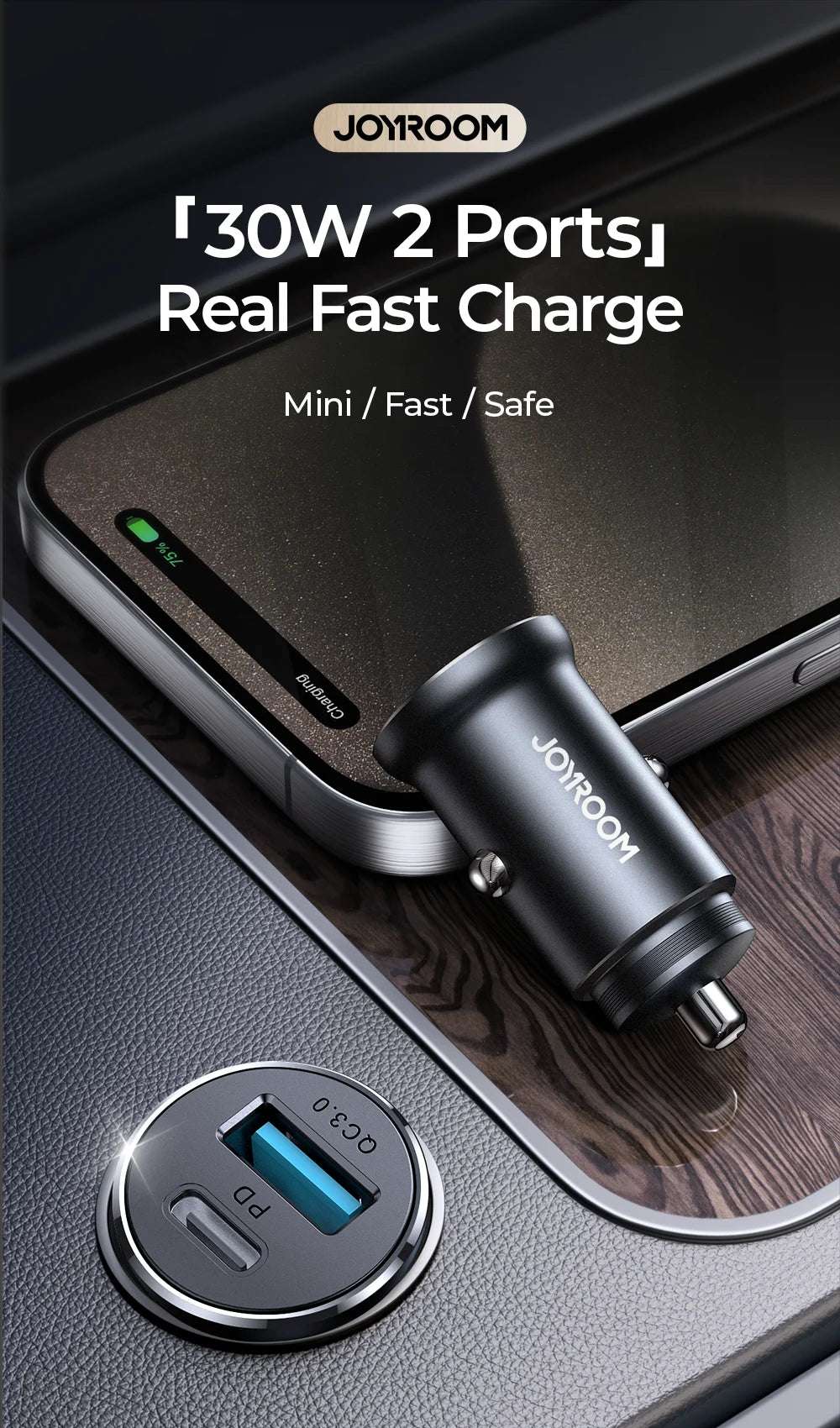 Joyroom 30W USB C Car Charger Adapter - CONGATON