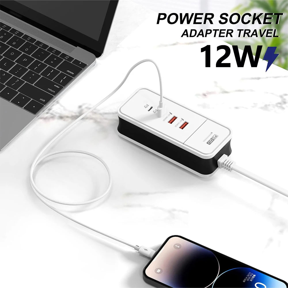 4 Port USB Charger QC 3.0 PD 12W - CONGATON